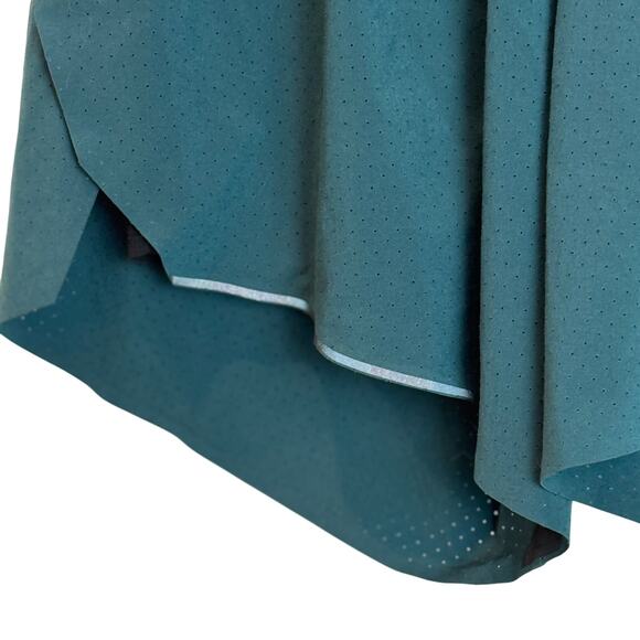 Lululemon Running Shorts Teal Perforated Zip Pocket Mens Size Small Running Gym - Picture 13 of 16